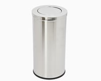 سلة مهملات استيل مطفي غطاء مروحة 70 لتر