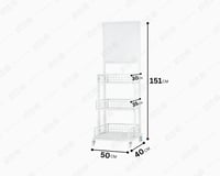 استاند عرض مدرج 3 سلات بكفرات ولوح مخرم علوي