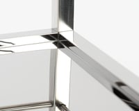 عربة تقديم وضيافة ستانلس ستيل فضي