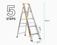 سلم مزايا المنيوم 5 درج