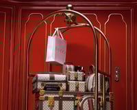 عربة نقل عفش فنادق فضي صغير