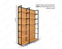 رفوف خشب جدارية وحدتين 100سم + 70سم
