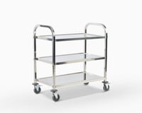 عربة ترولي خدمة ستانلس ستيل مطفي