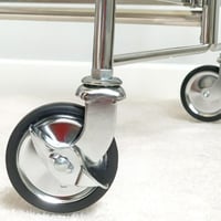 عربية تقديم زجاج 2 رف ذهبي TR004