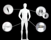 مانيكان رجالي بلاستيك براس بدون ملامح