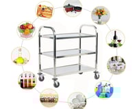 عربة ترولي خدمة ستانلس ستيل مطفي