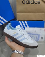 حذاء اديداس Adidas samba white&light blue