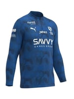 قميص الإحماء1/4 سحاب لنادي الهلال موسم ٢٥-٢٦ بالأز...