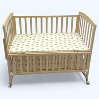 سرير خشب مع ناموسية بثلاث مستويات مقاس 110في60