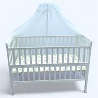 سرير خشب مع ناموسية بثلاث مستويات مقاس 130في70