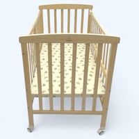 سرير خشب مع ناموسية بثلاث مستويات مقاس 110في60