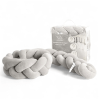 حاجز سرير أطفال مضاد للتصادم بتصميم عقدة بالوان مت...