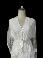 قميص رضاعة قطعتين ابيض