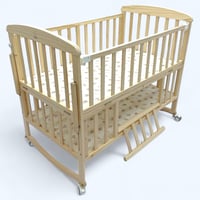 سرير خشب مع ناموسية بثلاث مستويات مقاس 110في60