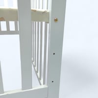 سرير خشب مع ناموسية بثلاث مستويات مقاس 120في60