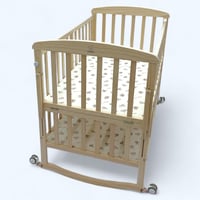 سرير خشب مع ناموسية بثلاث مستويات مقاس 110في60