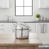 قدر طبخ بخار أطلس استيل تركي مقاس 20 سم