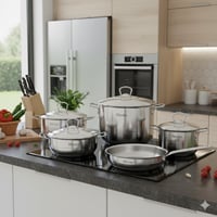 طقم قدور ستيل MIROLEX مكون من 9 قطع