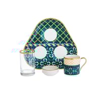 طقم تقديم قهوة تركي مكون من 4 قطع بألوان عصرية