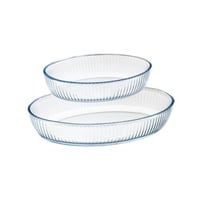 طقم صواني فرن بايركس تركي بيضاوي قطعتين