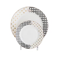 طقم عشاء بورسلين مكون من 18 قطعة - 6 أشخاص