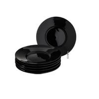 طقم صحون كيك بورسلين 6 قطع أسود