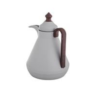 ترمس هوست مفرد سعة 1 لتر رمادي يد خشبي