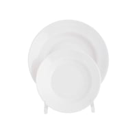 طقم عشاء ميلامين 40 قطعة 6 أشخاص لون أبيض