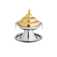 تمرية ستانليس ستيل هندي بقاعدة لون فضي ذهبي مقاس 2...