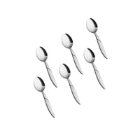 طقم ملاعق استيل ياباني فضي مطفي 30 قطعة