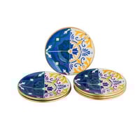 طقم صحون شاي زجاج تركي 6 قطع