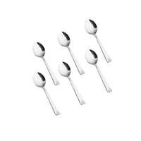 طقم ملاعق استيل ياباني فضي مطفي 30 قطعة