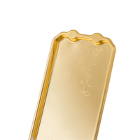 صحن تقديم معدن مستطيل مقاس 32*16 سم ذهبي