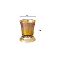 مبخرة زجاج كريستال تركي لون ذهبي برونزي