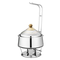 سخان طعام بوهارا استيل هندي مع ذهبي 5 لتر