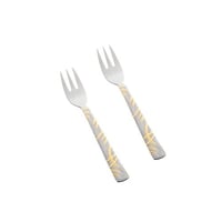 طقم شوكة حلا ستيل مع ذهبي 12 قطعة