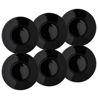 طقم صحون كيك بورسلين 6 قطع أسود