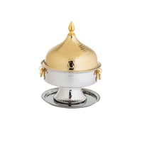 تمرية ستانليس ستيل هندي بقاعدة لون فضي ذهبي مقاس 1...