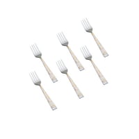 طقم شوكة حلا ستيل ذهبي 6 حبة