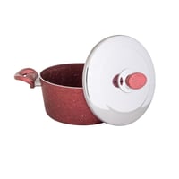 طقم قدور جرانيت تركي 10 قطع لون أحمر