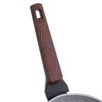 طاوة جرانيت مقاس 26 سم يد لون خشبي