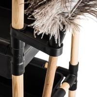 رف خشب مع سلة 4 دور