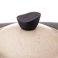 طقم قدور جرانيت لاهويا 17 قطعة بيج