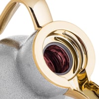 ترمس دلة هوست الفاخرة للقهوة بتصميم فضي مع ذهبي سع...