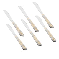 طقم ملاعق استيل فضي مذهب 30 قطعة