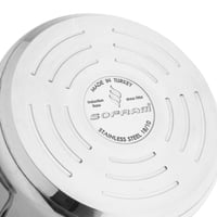 قدر طبخ بخار أطلس استيل تركي غطاء زجاج مقاس 24 سم