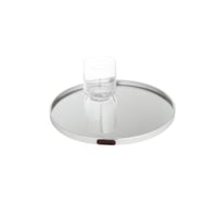 طوفرية ستيل مع مرآة دائرية مقاس وسط