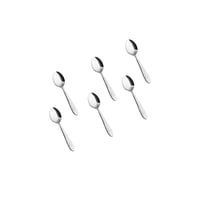 طقم ملاعق استيل ياباني فضي مطفي 30 قطعة