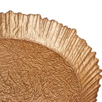 صحن كيك زجاج تركي بقاعدة لون ذهبي