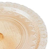 صحن كيك زجاج تركي بقاعدة وغطاء أكليرك عسلي